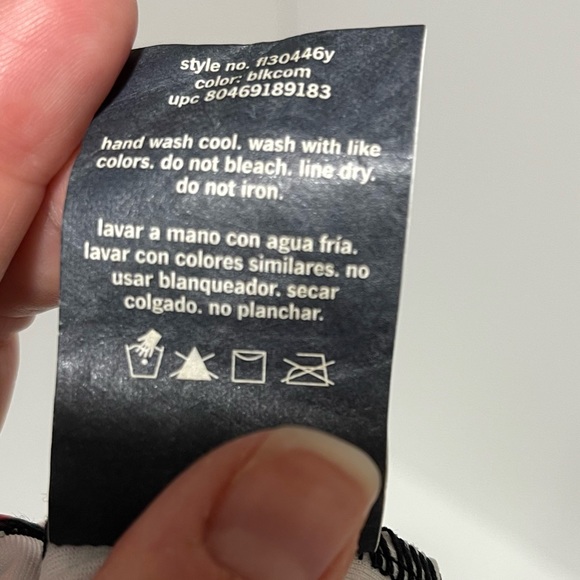 NWOT FADED GLORY | BLACK/GRAY/RED/WHITE TANKINI SWIMSUIT TOP | SIZE 4/6 SMALL - Picture 5 of 7